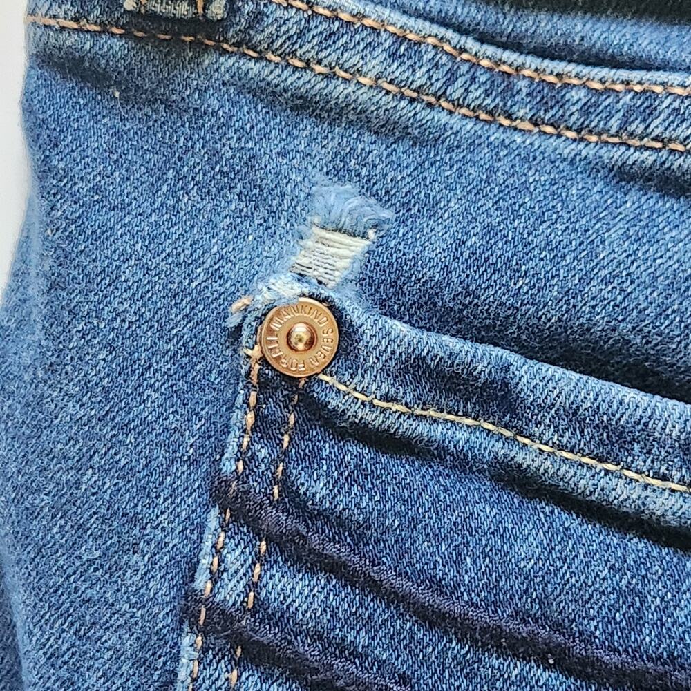 7 For All Mankind B(air) Dojo Jeans SZ 32 Bootcut Flare Stretch Blue Denim Pants - Picture 13 of 16